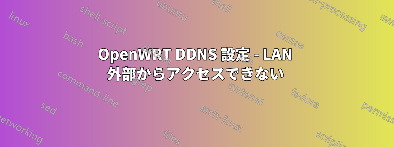 OpenWRT DDNS 設定 - LAN 外部からアクセスできない