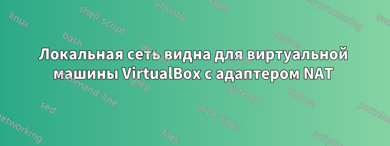 Локальная сеть видна для виртуальной машины VirtualBox с адаптером NAT