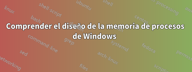 Comprender el diseño de la memoria de procesos de Windows 