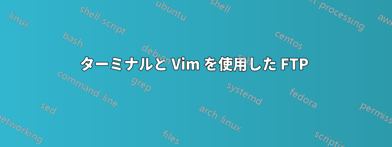 ターミナルと Vim を使用した FTP