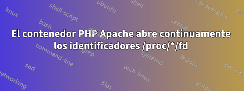 El contenedor PHP Apache abre continuamente los identificadores /proc/*/fd