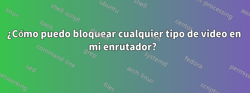 ¿Cómo puedo bloquear cualquier tipo de video en mi enrutador? 