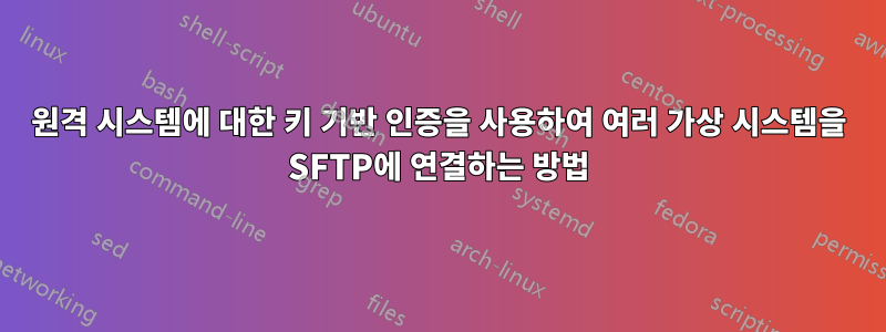 원격 시스템에 대한 키 기반 인증을 사용하여 여러 가상 시스템을 SFTP에 연결하는 방법