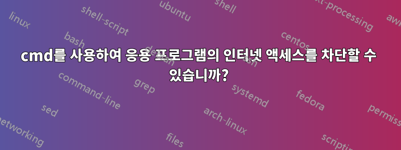 cmd를 사용하여 응용 프로그램의 인터넷 액세스를 차단할 수 있습니까?