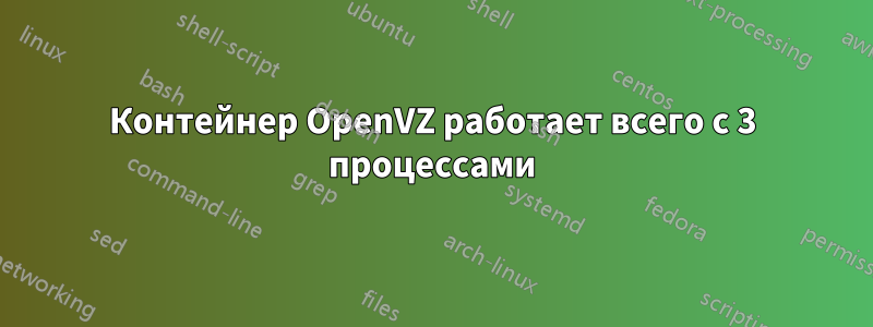 Контейнер OpenVZ работает всего с 3 процессами