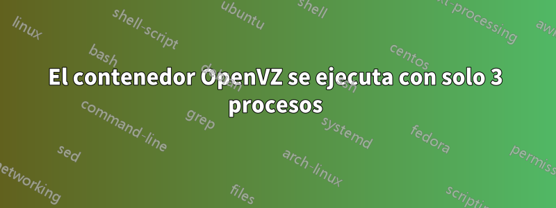 El contenedor OpenVZ se ejecuta con solo 3 procesos