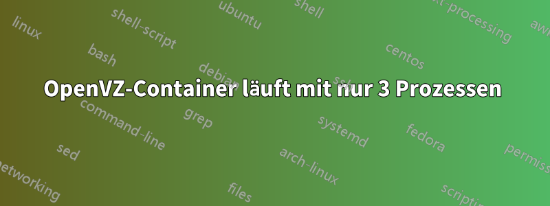 OpenVZ-Container läuft mit nur 3 Prozessen