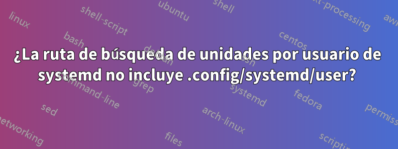 ¿La ruta de búsqueda de unidades por usuario de systemd no incluye .config/systemd/user?