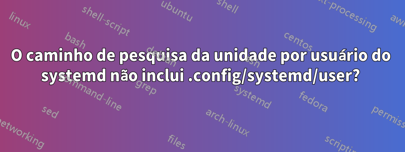 O caminho de pesquisa da unidade por usuário do systemd não inclui .config/systemd/user?