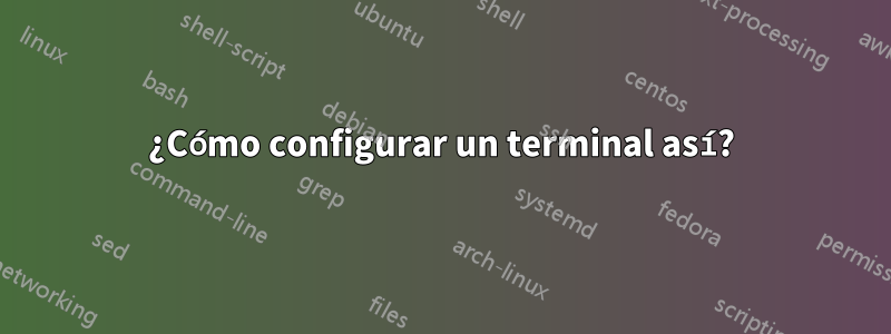 ¿Cómo configurar un terminal así?