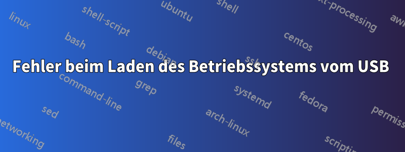 Fehler beim Laden des Betriebssystems vom USB