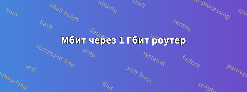 100 Мбит через 1 Гбит роутер