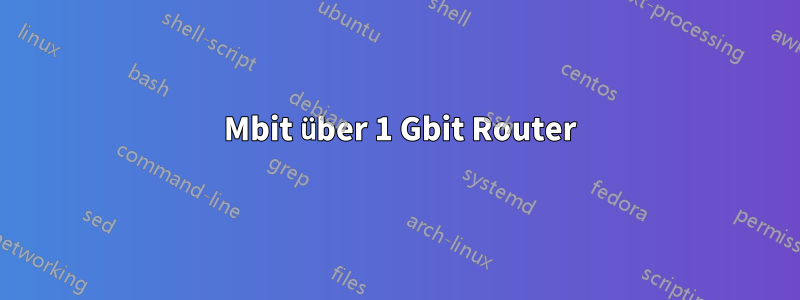 100 Mbit über 1 Gbit Router