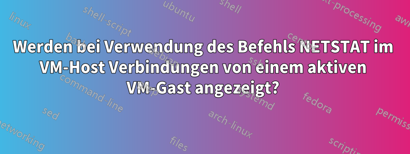 Werden bei Verwendung des Befehls NETSTAT im VM-Host Verbindungen von einem aktiven VM-Gast angezeigt?