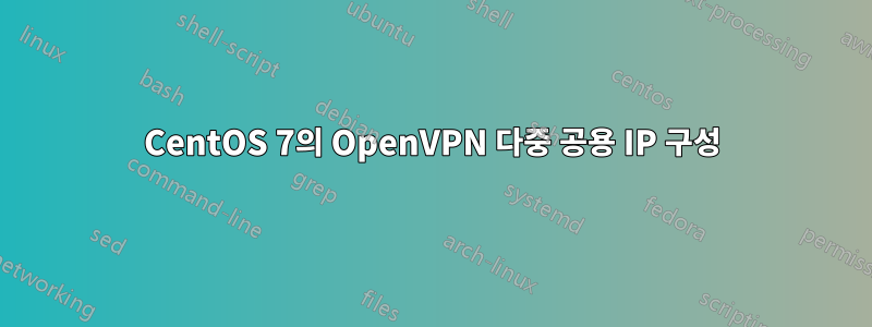 CentOS 7의 OpenVPN 다중 공용 IP 구성