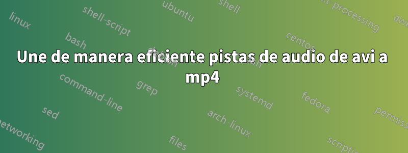 Une de manera eficiente pistas de audio de avi a mp4