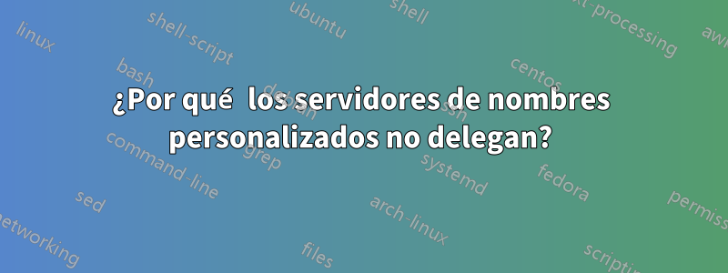 ¿Por qué los servidores de nombres personalizados no delegan?