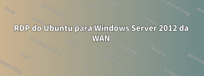 RDP do Ubuntu para Windows Server 2012 da WAN