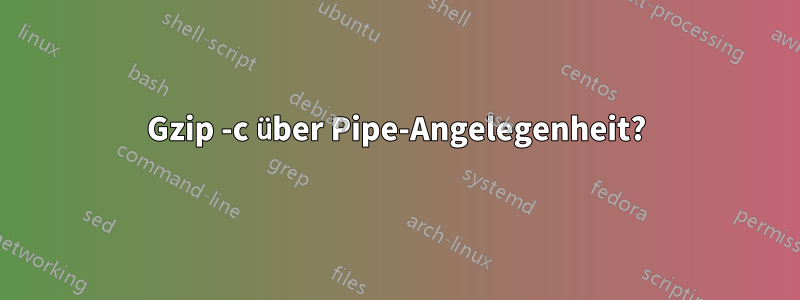 Gzip -c über Pipe-Angelegenheit?