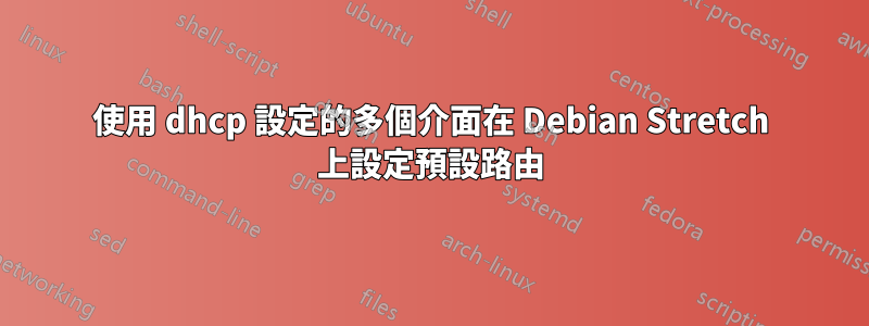 使用 dhcp 設定的多個介面在 Debian Stretch 上設定預設路由