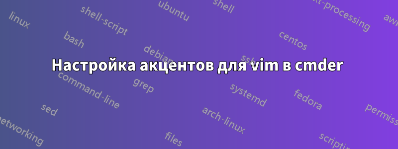 Настройка акцентов для vim в cmder