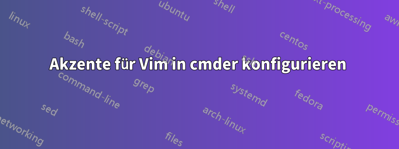 Akzente für Vim in cmder konfigurieren