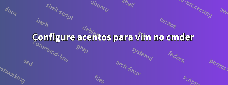Configure acentos para vim no cmder