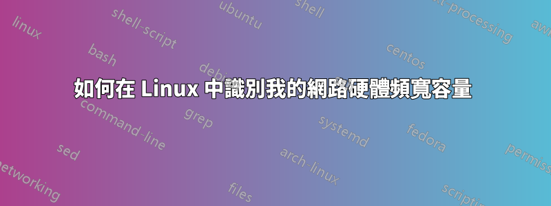 如何在 Linux 中識別我的網路硬體頻寬容量