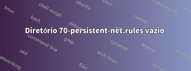 Diretório 70-persistent-net.rules vazio
