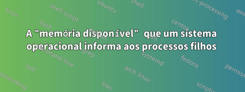 A "memória disponível" que um sistema operacional informa aos processos filhos