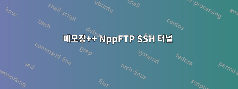 메모장++ NppFTP SSH 터널