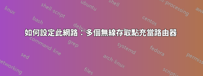 如何設定此網路：多個無線存取點充當路由器