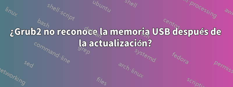 ¿Grub2 no reconoce la memoria USB después de la actualización?