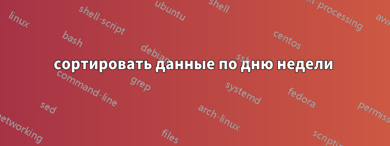 сортировать данные по дню недели