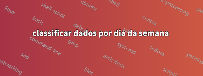 classificar dados por dia da semana