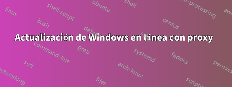 Actualización de Windows en línea con proxy 