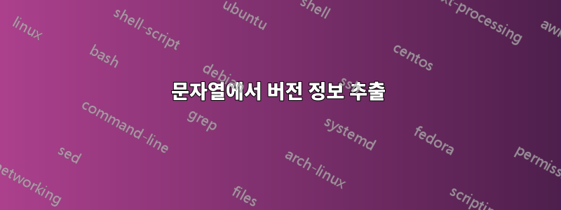 문자열에서 버전 정보 추출