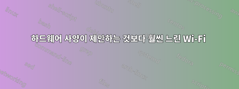 하드웨어 사양이 제안하는 것보다 훨씬 느린 Wi-Fi