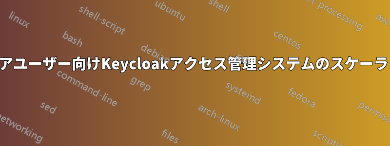 セルフケアユーザー向けKeycloakアクセス管理システムのスケーラビリティ