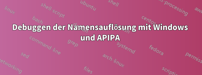 Debuggen der Namensauflösung mit Windows und APIPA