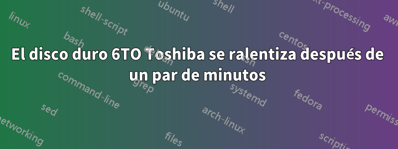 El disco duro 6TO Toshiba se ralentiza después de un par de minutos