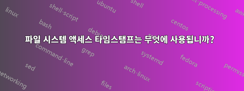 파일 시스템 액세스 타임스탬프는 무엇에 사용됩니까? 