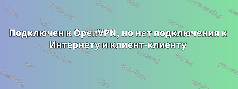 Подключен к OpenVPN, но нет подключения к Интернету и клиент-клиенту