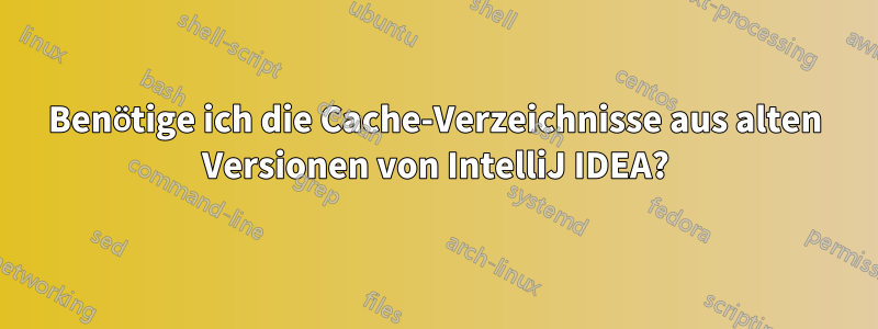 Benötige ich die Cache-Verzeichnisse aus alten Versionen von IntelliJ IDEA?