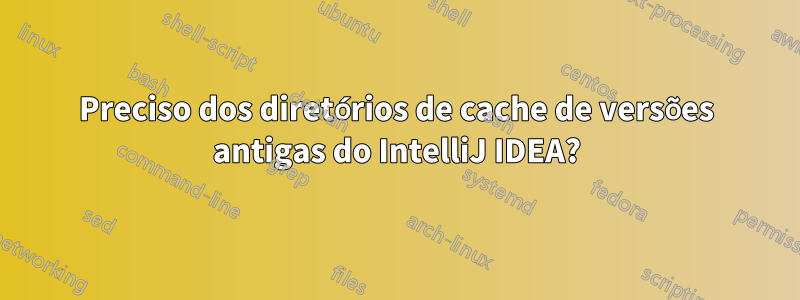 Preciso dos diretórios de cache de versões antigas do IntelliJ IDEA?
