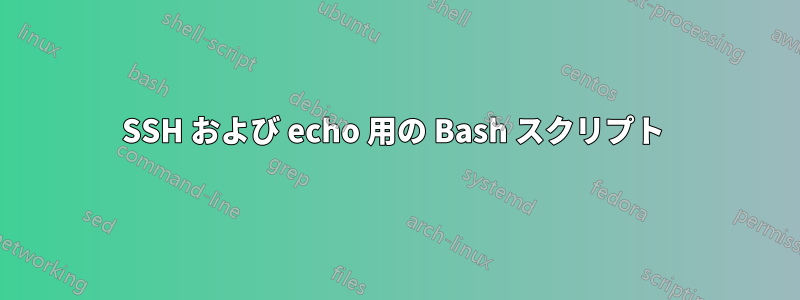 SSH および echo 用の Bash スクリプト 