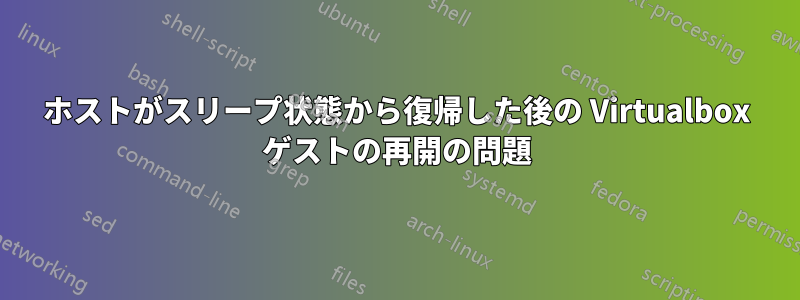 ホストがスリープ状態から復帰した後の Virtualbox ゲストの再開の問題