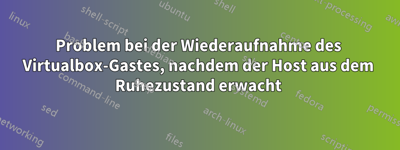 Problem bei der Wiederaufnahme des Virtualbox-Gastes, nachdem der Host aus dem Ruhezustand erwacht