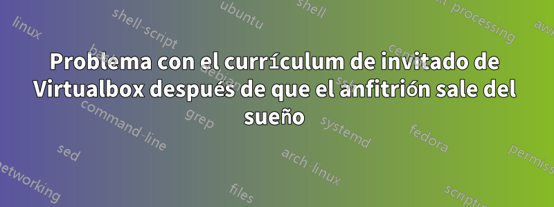 Problema con el currículum de invitado de Virtualbox después de que el anfitrión sale del sueño