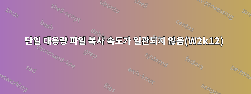 단일 대용량 파일 복사 속도가 일관되지 않음(W2k12)